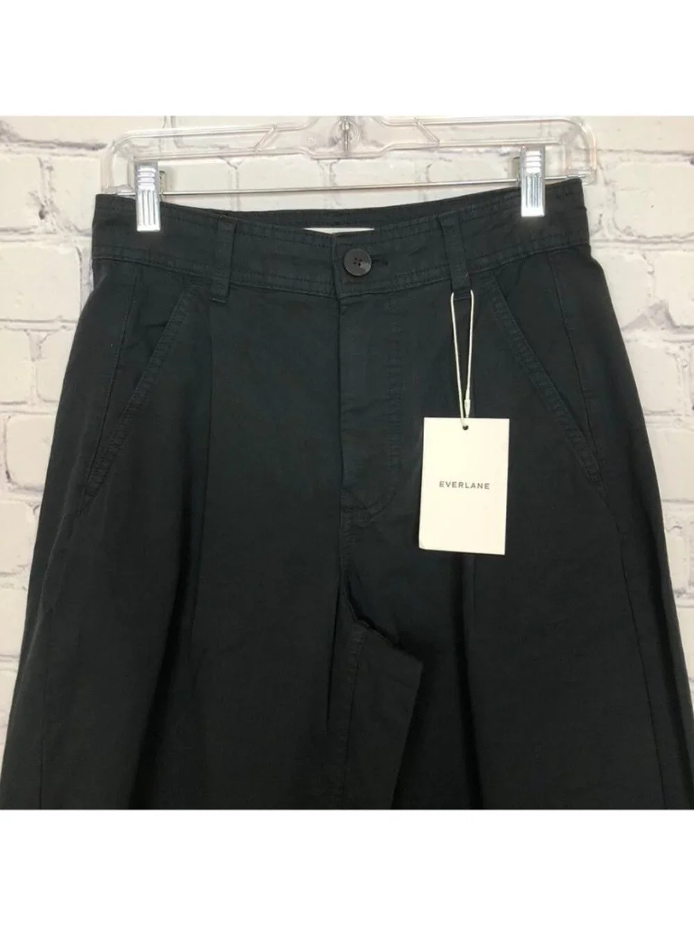 NWT Everlane The Everywhere Pant Size 0 Black Barrel Leg